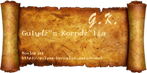 Gulyás Kornélia névjegykártya